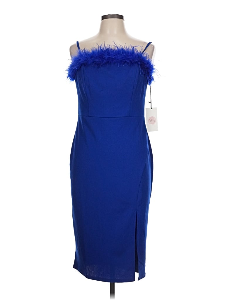 Pre-owned Crystal Sky Cocktail Dress In Blue