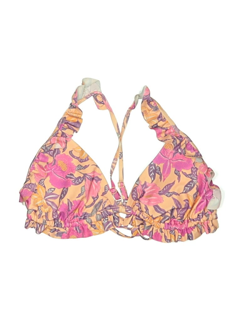 Pre-owned Old Navy Swimsuit Top Pink Floral Pattern Swimwear