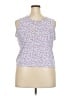 Basic Editions 100% Cotton Purple Sleeveless Top Size 2X - photo 2