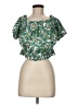 Ann Taylor LOFT Paisley Green Short Sleeve Top Size M - photo 1