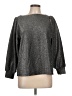 Ann Taylor LOFT Metallic Silver Long Sleeve Top Size L - photo 1
