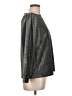 Ann Taylor LOFT Metallic Silver Long Sleeve Top Size L - photo 4