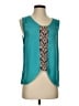 THML 100% Polyester Teal Sleeveless Blouse Size S - photo 1