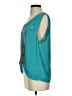 THML 100% Polyester Teal Sleeveless Blouse Size S - photo 5