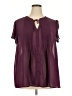 Torrid 100% Polyester Burgundy Short Sleeve Blouse Size 2X Plus (2) - photo 1