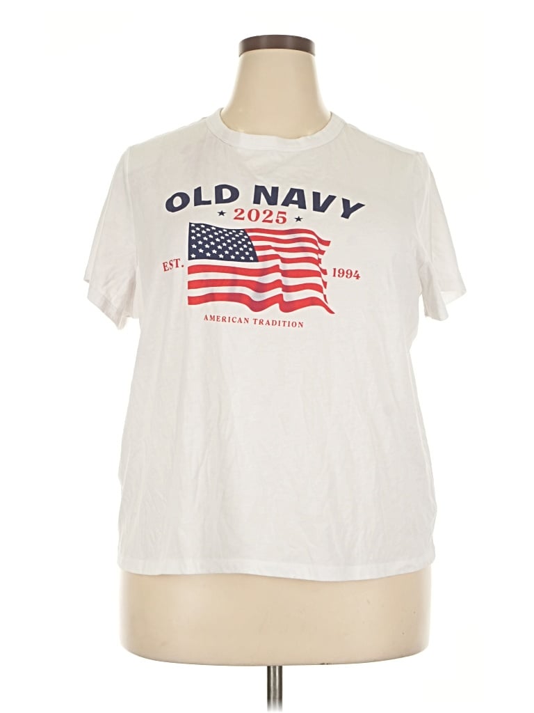 Pre-owned Old Navy Short Sleeve T-shirt In Ivory