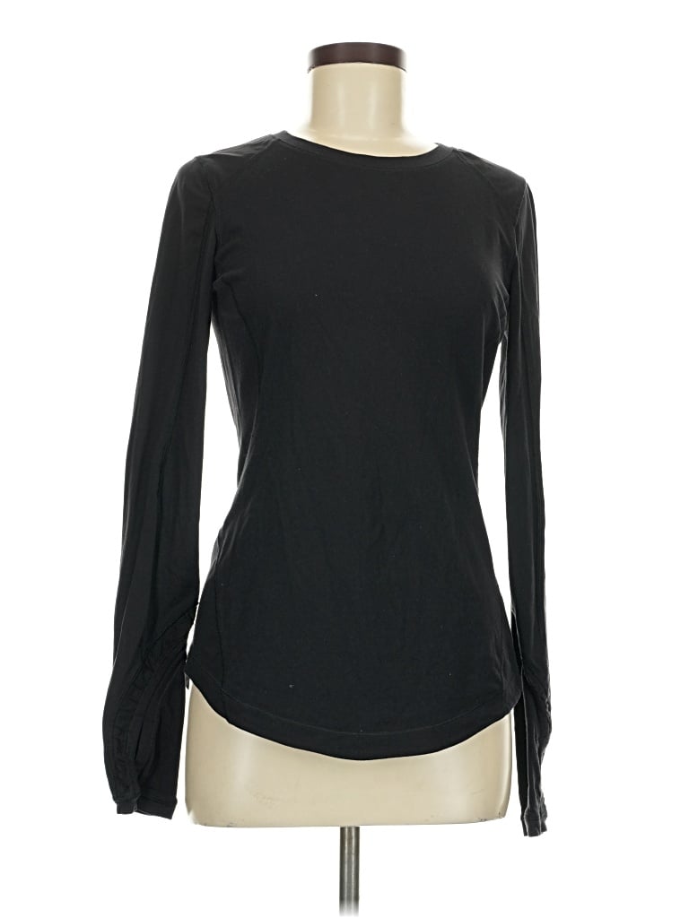 Pre-owned Lululemon Athletica Long Sleeve T-shirt In Black