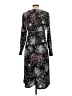 Atmosphere 100% Polyester Print Black Casual Dress Size 10 - photo 2