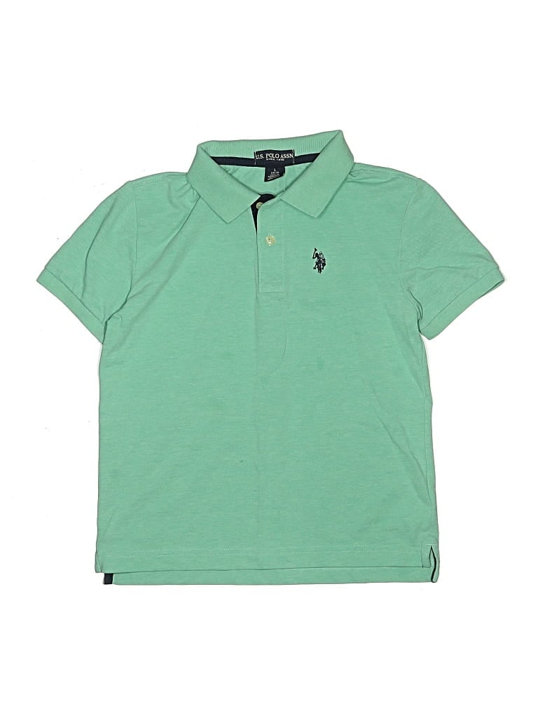 Pre-owned U.s. Polo Assn Kids' Short Sleeve Top Green Tops