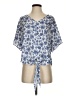 Maison Jules 100% Polyester Blue Short Sleeve Blouse Size S - photo 1