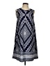 Apt. 9 Print Blue Casual Dress Size S - photo 1