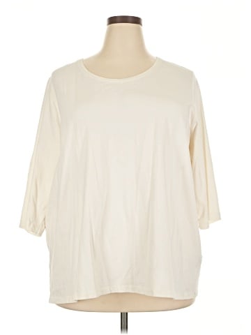 SUPREMA Essentials by Catherines 3/4 Sleeve Top (view 1)