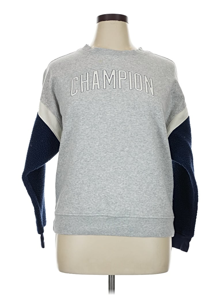 Pre-owned Champion Sweatshirt In Gray