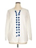 Roberta Roller Rabbit 100% Cotton Ivory Long Sleeve Blouse Size XL - photo 1