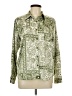 Unique Spectrum Paisley Green Long Sleeve Button-Down Shirt Size L - photo 1