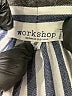 Workshop Republic Clothing 100% Rayon Stripes Silver Short Sleeve Blouse Size 1X - photo 7