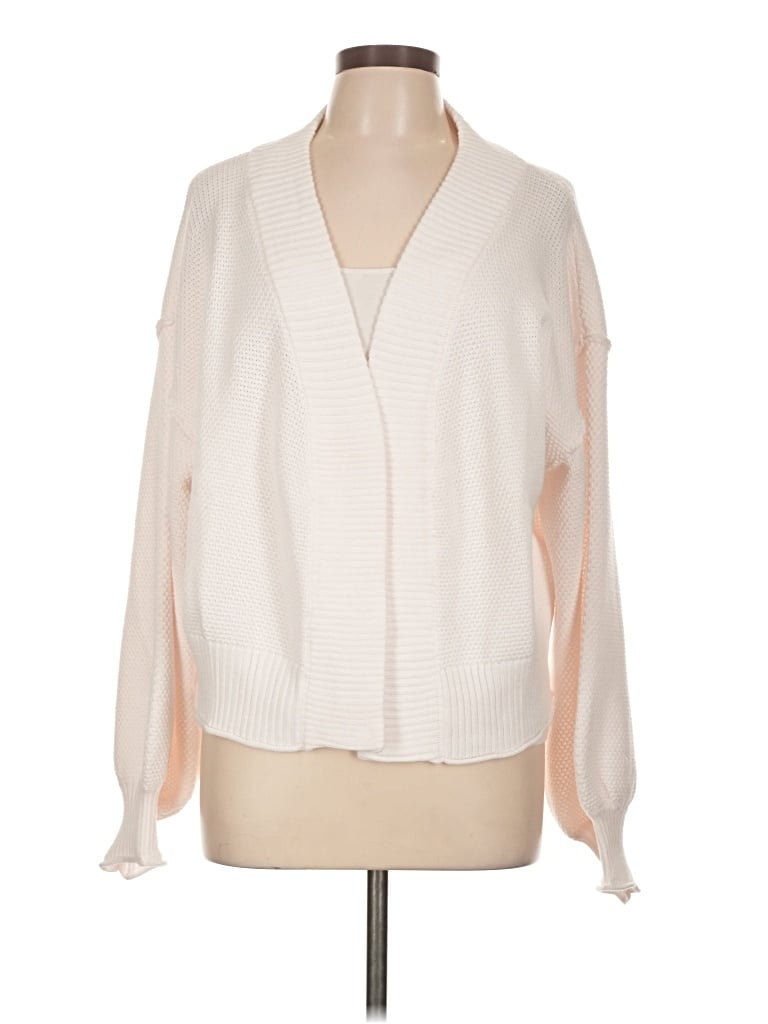 Pre-owned Assorted Brands Cardigan Sweater In Ivory