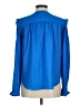 Ann Taylor 100% Polyester Blue Long Sleeve Blouse Size M - photo 2