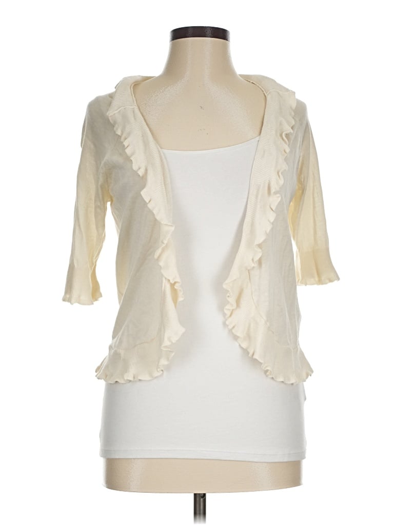 Pre-owned Ted Baker 3/4 Sleeve Blouse In Ivory