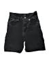 Jeans Solid Black Denim Shorts Size 26 waist (estimated) - photo 1