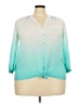 Assorted Brands Teal 3/4 Sleeve Blouse Size 2X - photo 1