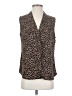 Nordstrom Rack 100% Polyester Animal Print Brown Sleeveless Blouse Size S - photo 1