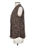 Nordstrom Rack 100% Polyester Animal Print Brown Sleeveless Blouse Size S - photo 5