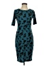 Lularoe Graphic Teal Cocktail Dress Size S - photo 1