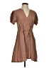 Symphony 100% Polyester Solid Brown Casual Dress Size S - photo 1