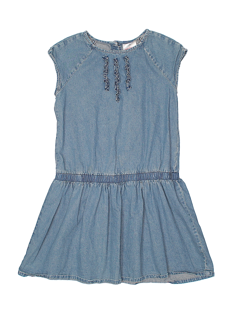 Hanna Andersson 100% Cotton Solid Blue Dress Size 140 (CM) - photo 1