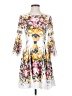 Assorted Brands Print White Cocktail Dress Size S - photo 1