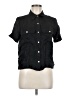 DKNY Black Short Sleeve Button-Down Shirt Size M - photo 1