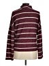 SO Stripes Burgundy Turtleneck Sweater Size M - photo 2