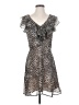 19 Cooper 100% Polyester Animal Print Brown Cocktail Dress Size S - photo 1