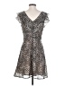 19 Cooper 100% Polyester Animal Print Brown Cocktail Dress Size S - photo 2