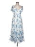 Olia 100% Polyester Blue Cocktail Dress Size L - photo 1