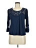 Jolt 100% Rayon Blue 3/4 Sleeve Blouse Size M - photo 1