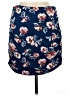 French Grey Floral Blue Casual Skirt Size M - photo 1