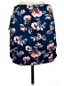 French Grey Floral Blue Casual Skirt Size M - photo 2