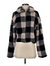 Shein Plaid Gray Faux Fur Jacket Size 4 - photo 1