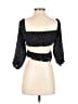 Reformation 100% Viscose Black 3/4 Sleeve Blouse Size 4 - photo 2
