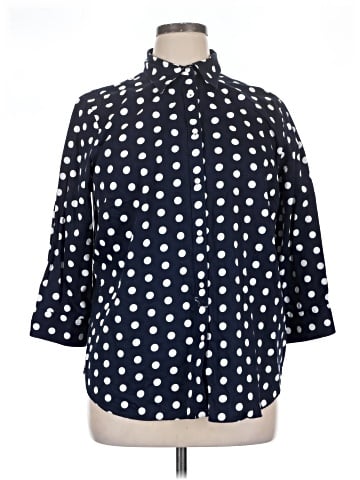 Chaps 3/4 Sleeve Button-Down Shirt (view 1)