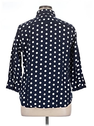 Chaps 3/4 Sleeve Button-Down Shirt (view 2)