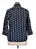 Chaps 100% Cotton Polka Dots Blue 3/4 Sleeve Button-Down Shirt Size 1X - photo 2