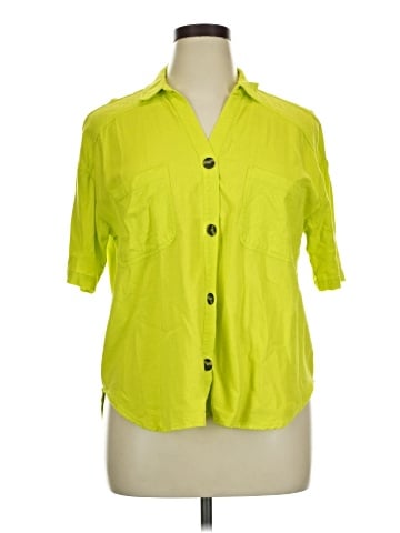 RACHEL Rachel Roy 3/4 Sleeve Button-Down Shirt (view 1)
