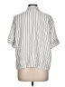 Unbranded Stripes Ivory Short Sleeve Blouse Size L (estimated) - photo 2