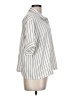 Unbranded Stripes Ivory Short Sleeve Blouse Size L (estimated) - photo 4