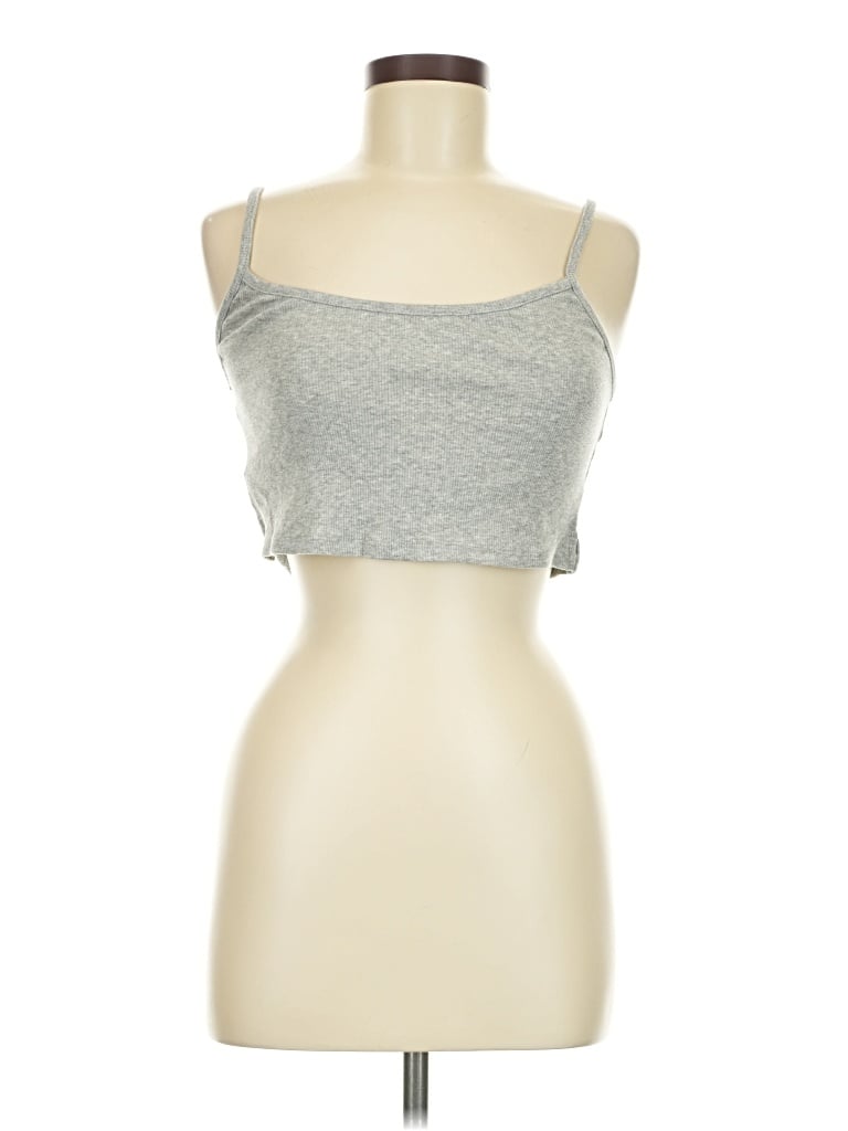 Pre-owned Forever 21 Tube Top Silver Strapless Neckline Tops