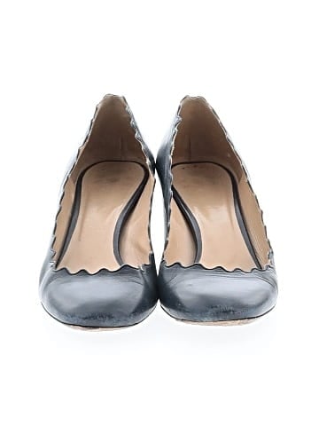 Chloé Leather Scalloped Lauren Pumps (view 2)