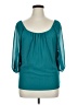 Eclair 100% Polyester Teal 3/4 Sleeve Blouse Size XS - photo 1